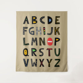 Tenture Kaki Cars Alphabet Nursery Salle pour enfants