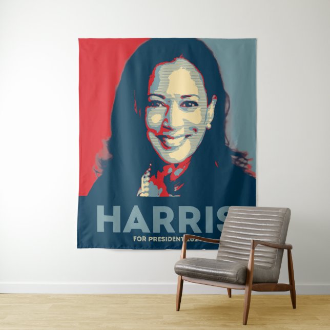 Tenture Kamala Harris Pour Président 2024 (En situation)
