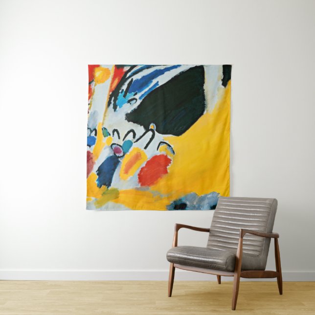 Tenture Kandinski Impression III Concert Peinture Abstrait (En situation)