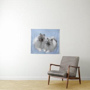 Tenture Keeshond Paire de Kees Peinture Art animal origina