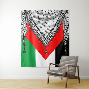 Tenture Keffiyeh Écharpe palestinienne tissu traditionnel
