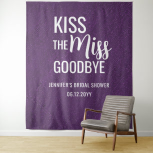 Tenture Kiss Miss Goodbye Purple Fête des mariées fond