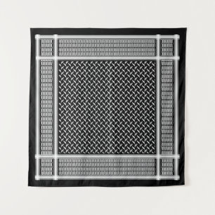 Tenture Koufiya palestinien   noir Keffiyeh