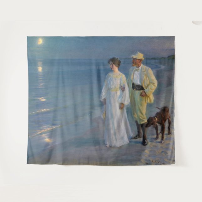Tenture Kroyer - L'artiste et sa femme sur la plage (Devant (Horizontal))