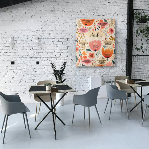 Tenture La Bible Florale Boho Versets Affirmation Avec Nom