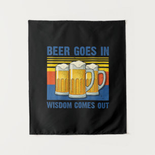 Tenture La Bière Va Dans La Sagesse Sorte Vintage Annivers