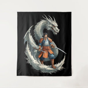 Tenture La colère du dragon : le samouraï s'éveille / Art 