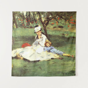Tenture La famille Monet dans son jardin Edouard Manet