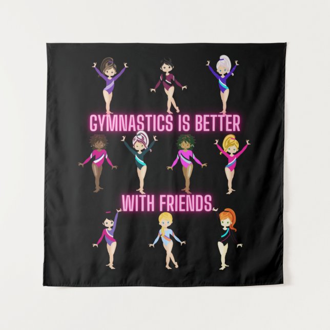 Tenture La Gymnastique Est Mieux Avec Les Amis (Devant)