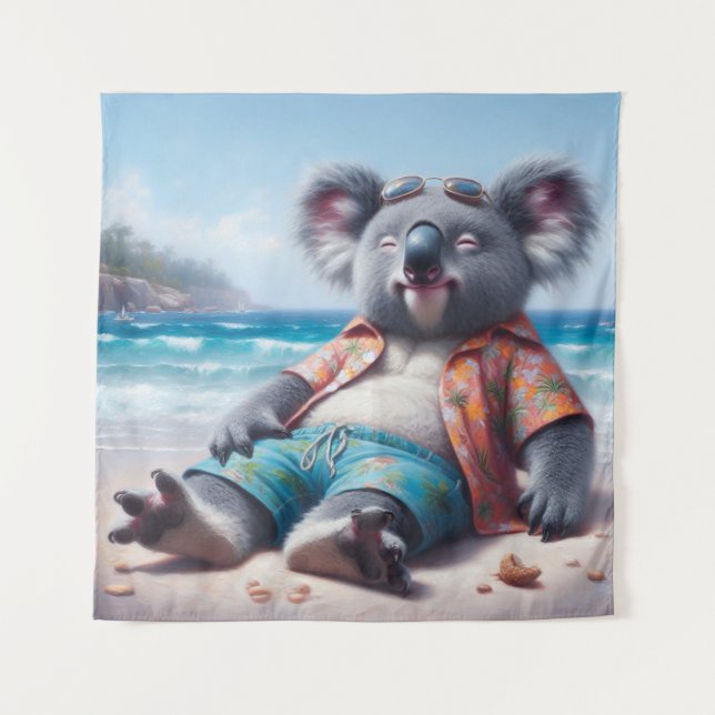 Tenture La plage de Koala (Devant)