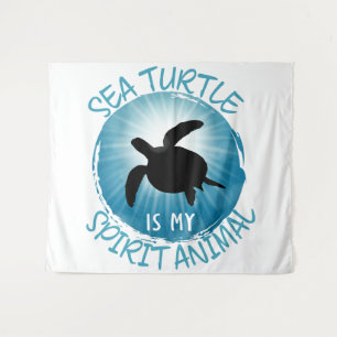 Tenture La tortue de mer est mon esprit animal