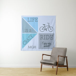 Tenture La vie de monogramme personnalisé est un tour fou