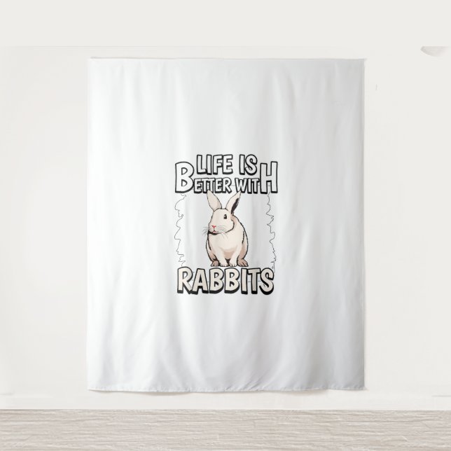 Tenture La Vie Des Citations De Lapin Est Meilleure Avec L (Devant)