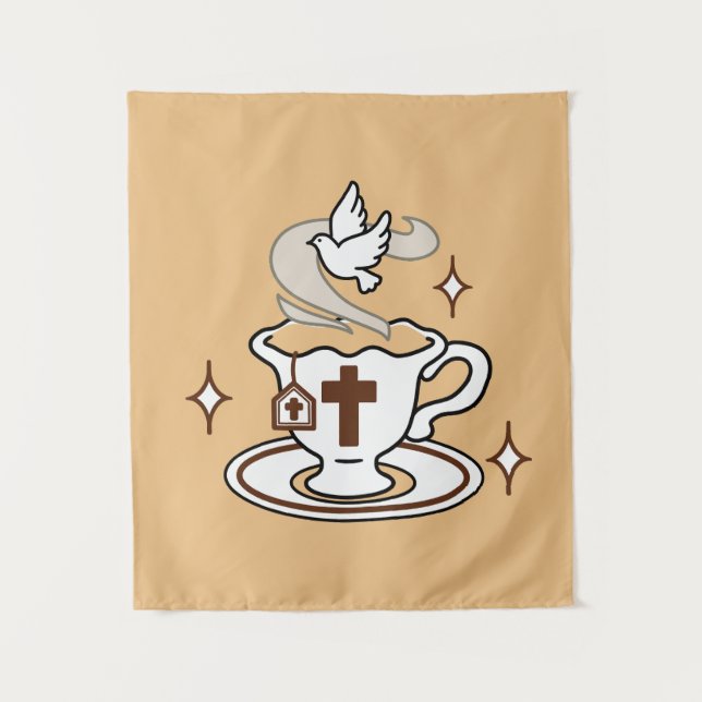 Tenture La vie est douce avec Jésus - Christian Faith Tea  (Devant)
