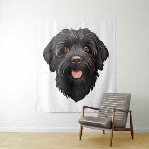 Tenture Labradoodle Chien noir