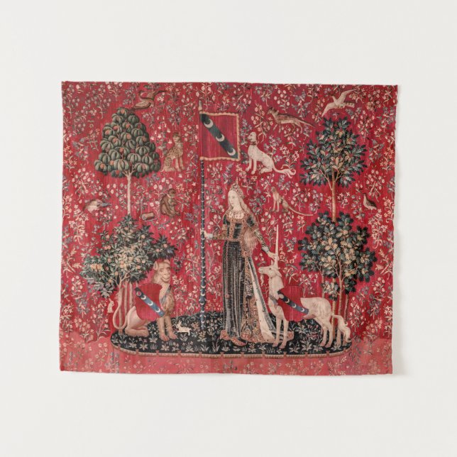 Tenture Lady et Unicorn Moyen Tapestry Touch (Devant (Horizontal))