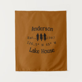 Tenture Lake house et. Date année coordonnées personnalisé