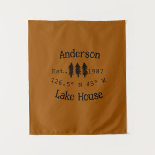Tenture Lake house et. Date année coordonnées personnalisé