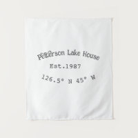 Lake house et. Date année coordonnées personnalisé