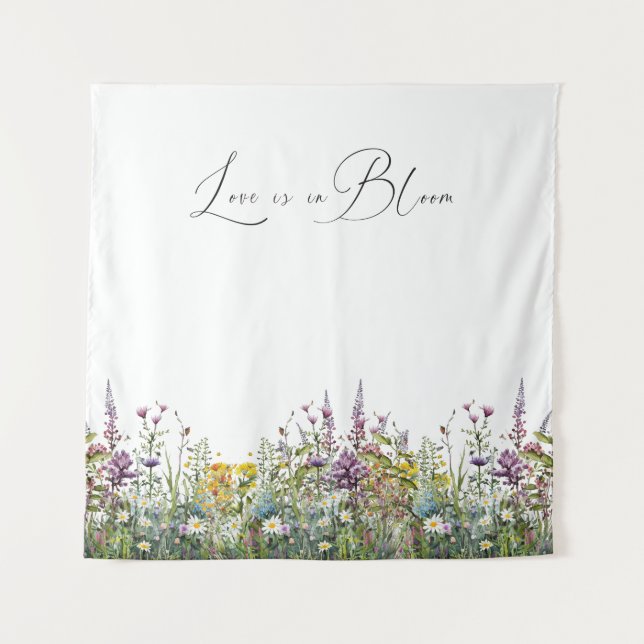 Tenture L'amour est dans la Fête des mariées fleurie Fleur (Devant)