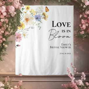 Tenture L'amour est en fleur Arrière-plan Fête des marié