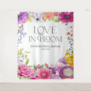 Tenture L'amour est en fleurs   Fonds de décor pour douche