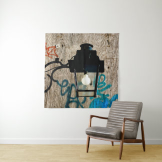 Tenture Lampe de rue urbaine et graffiti