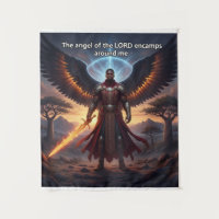 'L'ange de l'Éternel campe autour de moi' Tapisser