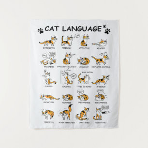 Tenture Langue de chat, Drôle Chat Kitten, Aimer Idée cade