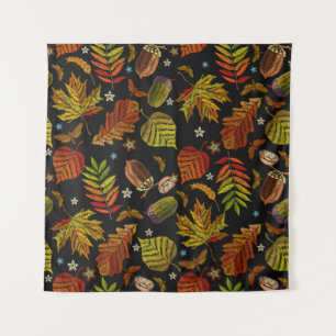Tenture L'art de la broderie. L'automne motif sans couture