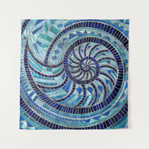 Tenture L'art mosaïque de Nautilus Shell