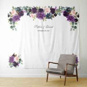 Tenture Lavande de luxe bleu rose Mariage Prop
