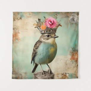 Tenture Le Bel Oiseau dans un Collage de Couronne
