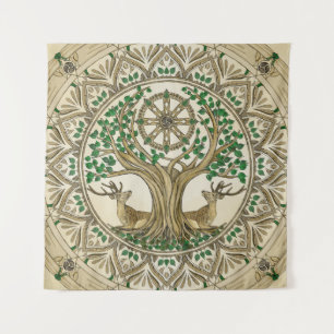 Tenture Le Bodhi arbre Dharma Wheel
