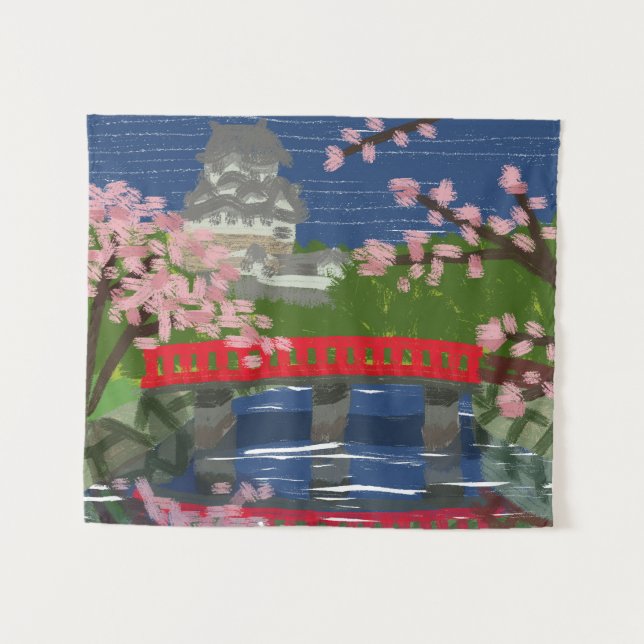 Tenture Le château d'Himeji (Devant (Horizontal))