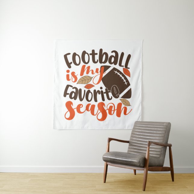 Tenture Le football est ma saison préférée (En situation)