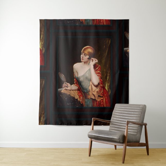 Tenture Le miroir du studio par Albert Henry Collings (En situation)