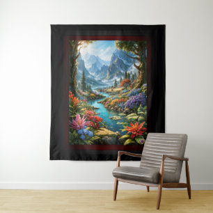Tenture Le pays enchanteur de Kalakoff Art de l'IA par Xze