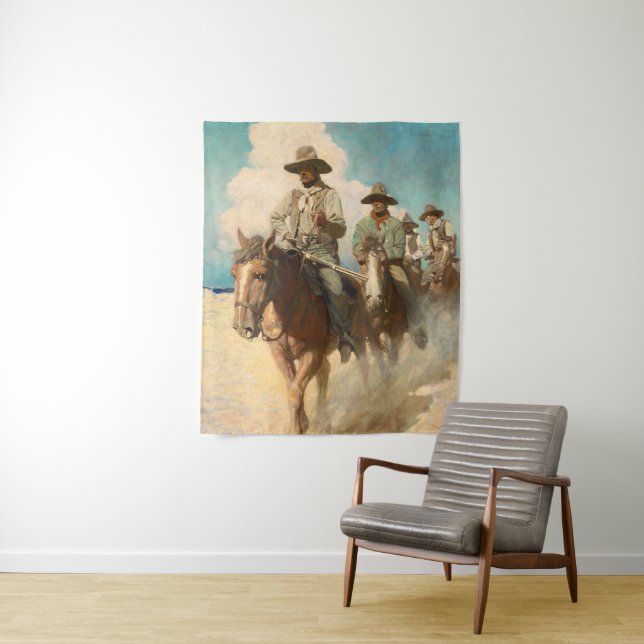 Tenture Le Petit Posse commence son voyage (En situation)