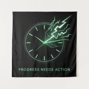 Tenture Le progrès nécessite une action