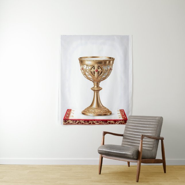 Tenture Le Saint Graal catholique (En situation)