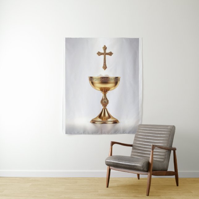 Tenture Le Saint Graal catholique (En situation)