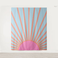 Le Soleil 02 Retro Soleil Rose Et Bleu Soleil