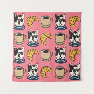 Tenture Le taurin français, le café, le thème croissant.