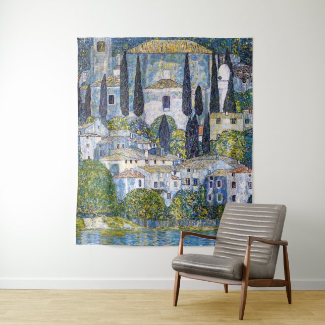 Tenture L'église de Cassone | Gustav Klimt | Poster (En situation)