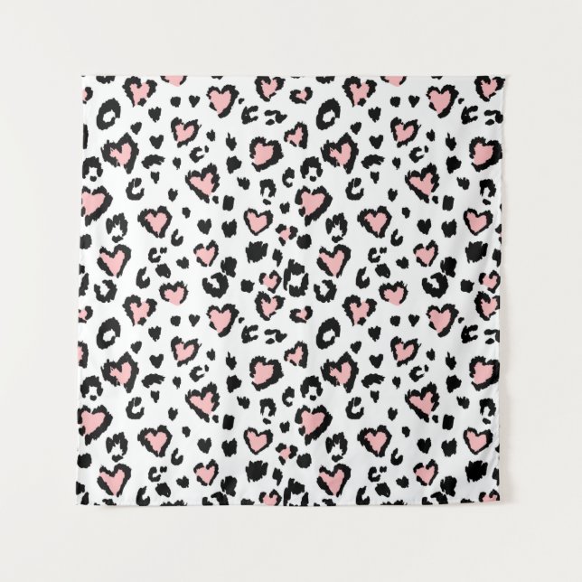 Tenture Leopard or jaguar seamless pattern, textured fashi (Devant)