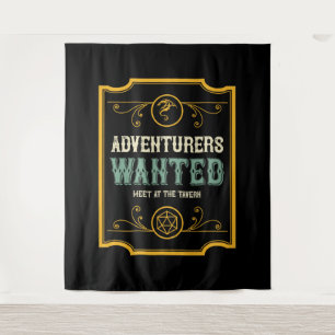 Tenture Les aventuriers Recherché se rencontrent à Tavern