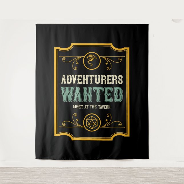 Tenture Les aventuriers Recherché se rencontrent à Tavern (Devant)
