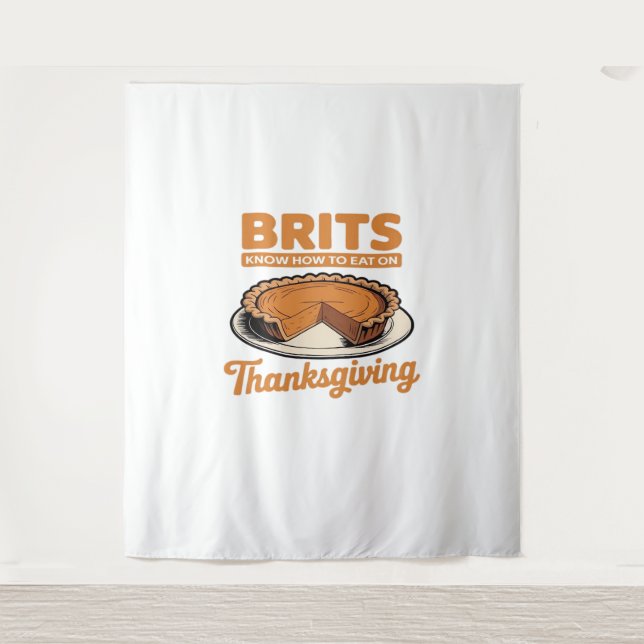 Tenture Les Brits savent comment manger sur Thanksgiving T (Devant)