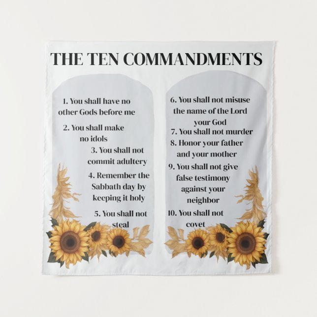 Tenture Les dix commandements (Devant)